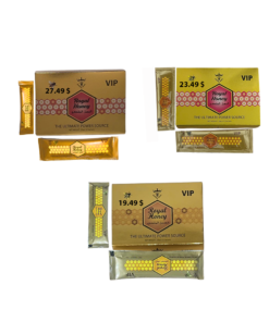 Three Royal-Honey varieties, each  12 sachets of 20g.